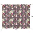 thumbnail image 5 of Pioneer Flower Floral Print Pattern Shower Curtain 84"x72" ,Bathroom Decorative Shower Curtains Set with 12 Hooks,Modern Waterproof Washable Shower Curtain, 5 of 6
