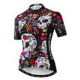 thumbnail image 4 of Weimostar 2024 - Maillot de ciclismo con calaveras para mujer, manga corta, ropa para ciclismo de montaña, equipo profesional, camiseta de ciclismo de montaña, camiseta de ciclismo de carretera, 4 of 4