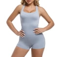 thumbnail image 2 of Ahabrexf Womans jumpsuit soft,Solid Color Strapless Suspender Bodysuit for Body Shaping, 2 of 8