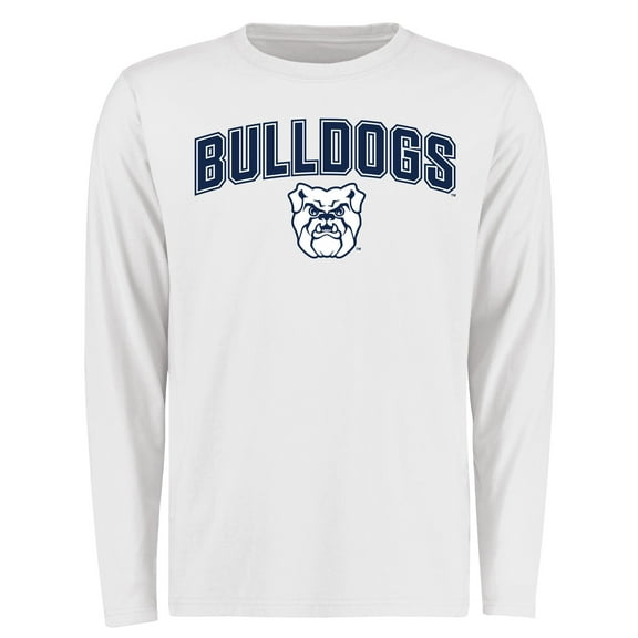 Men's White Butler Bulldogs Proud Mascot Long Sleeve T-Shirt