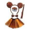 thumbnail image 1 of BELOVING Ensemble de Costume Tiger 5 Pcs pour Spectacle Robe pour Enfants Cosplay Animal Cosplay Oreilles Rondes, 1 of 10