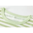 thumbnail image 4 of WIBACKER 3-10T Summer Short Sleeve Pajamas Set for Little Girls Striped PJS Cute Jammies Set - Green Rainbow, 4 of 6