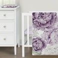 thumbnail image 5 of Sweet Jojo Designs Peony Floral Garden Lavender Purple and Ivory Girl Mini Crib Bedding Set 3 Piece, 5 of 6