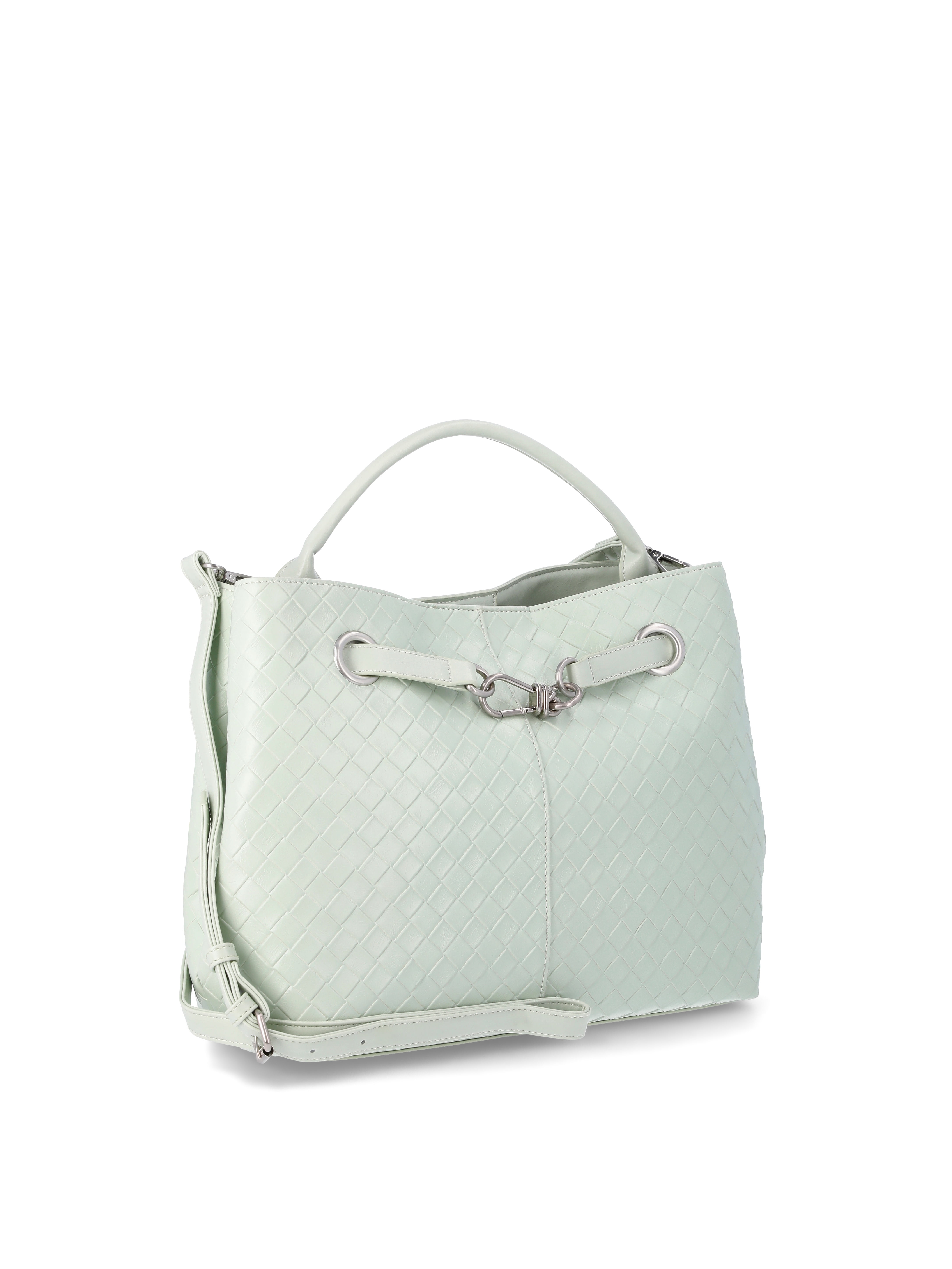 Time and Tru Women's Hazel Satchel Bag Handbag, Seafoam