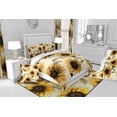 thumbnail image 4 of Erosebridal Sunflower Duvet Cover Yellow Flowers Comforter Cover King Size Teens Adult Sunflower Pattern Quilt Cover Bedroom Decor Nature theme Bedspread Cover with 2 Pillowcases, 4 of 6