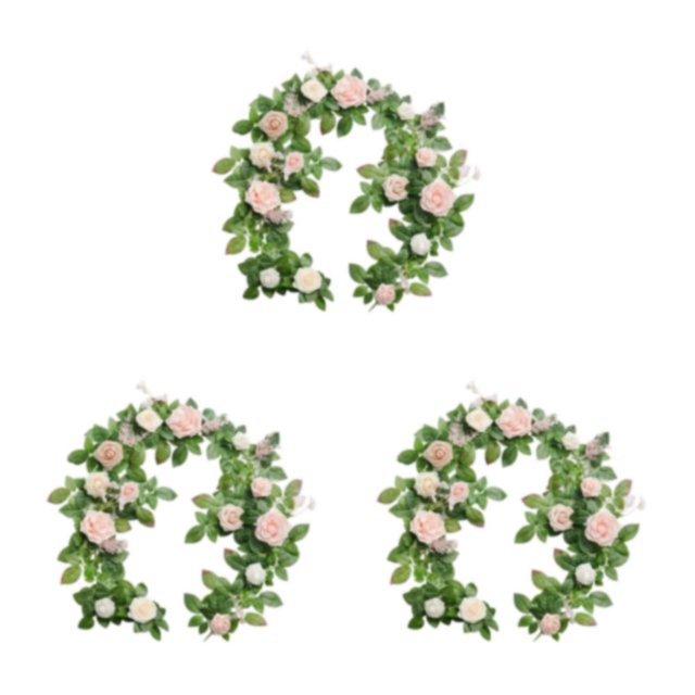 Wweixi Add Touch Of Beauty With Artificial Rose For Any Occasion Backdrop Arch Flowers Cloth Artificial Flowers Low Maintenance pink 3Set