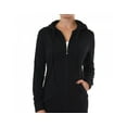 thumbnail image 2 of Women's Zip up Active Yoga Gym Casual Thin Cotton Long Sleeve Jacket Hoodie (Black, Medium), 2 of 3