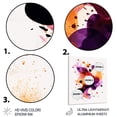 thumbnail image 3 of Designart "Whispered Abstractions in Purple and Gold IV" Abstract Shapes Metal Wall Art Prints, 3 of 5