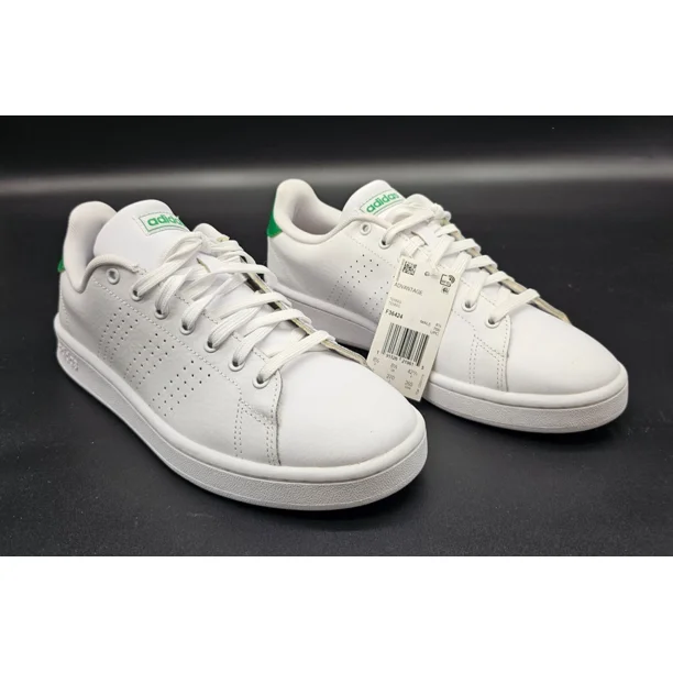Adi-das Advantage Size Men US 9 White Green Sneakers F36424