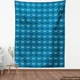 thumbnail image 4 of Ambesonne Forest Fabric by the Yard Upholstery, Simple Branches Botanical, 5 Yards, Indigo White and Petrol Blue, 4 of 5