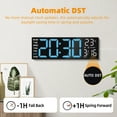 thumbnail image 6 of TOYOOSKY 16" Large Digital Wall Clock with 8 RGB Led Display & Remote Control, 6 of 8