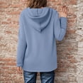 thumbnail image 5 of Towmus Women's Hoodie Oversized Waffle Knit Tops Henley Casual Shirts Long Sleeve Button V Neck Solid Color Casual Tunic Sweatshirt S-5XL, 5 of 7