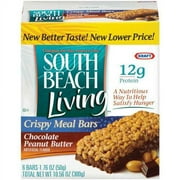 South Beach Living: Chocolate Peanut Butter 6 Ct Crispy Meal Bars, 10.56 Oz