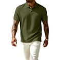 thumbnail image 5 of Rvwovn Men's Jacquard Button Up Shirt – Short Sleeve Knit Business Casual Collared Top, 5 of 7