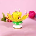 thumbnail image 4 of Plastic Double Layer Rotary Blossom Lotus Flower Music Birthday Cake Candles, 4 of 7