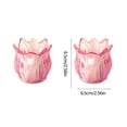 thumbnail image 3 of Mauxuk Liliaceous Flower Shaped Tea Light Candle Holder, Romantic Glass Wishing Candle Jar for Wedding Party Centerpiece, Multifunctional Decorative Candle Holder for Mood Lighting and Events, 3 of 6