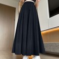 thumbnail image 4 of biudgviw Capri Pants for Women Soft Chiffon High Elastic Waist Palazzo Pants Comfy Wide Leg Cropped Pants, 4 of 4