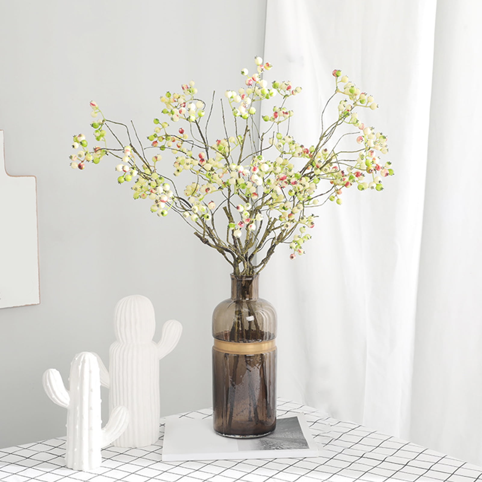 1000pcs Artificial Fake Plants Mini Berry Flower Bouquet Wedding Home Decor 