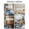 thumbnail image 6 of Blue Color Block Area Rug for Bedroom 2.7x5 Ft Abstract Shabby Modern Art Super Soft fuzzy Throw Rug Non-Slip Fluffy Plush Indoor Floor Carpet for Living Room Nursery Home Decor, 6 of 8