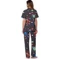 thumbnail image 3 of TSOVTHRID Colorful Paint Splatter Print Pajama Set for Women Button Down Sleepwear with Long Pants Soft Loungewear Pjs Sets, Size M, 3 of 7