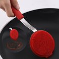 thumbnail image 4 of Hxlamzoo Non-Scratch Silicone Pot Scrubber for Non-Stick Cookware - Durable Dish Cleaning Brush with Ergonomic Handle, Safe for Coatings, Easy Storage, 4 of 6