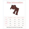 thumbnail image 2 of 2T Baby Girls Clothes 3T Girls 2PCS Fall Winter Outfits Set Cute Bowknot Toddler Girls Long Sleeve Top Pants Set Brown, 2 of 8