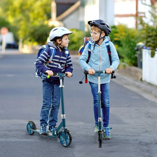 Gymax Folding Kick Scooter w/ 3 Adjustable Heights 8 Inches Big