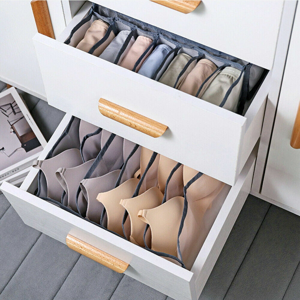 Underwear Drawer Organizer, 3 Sets of Closet Storage Boxes for Bras and  Socks 