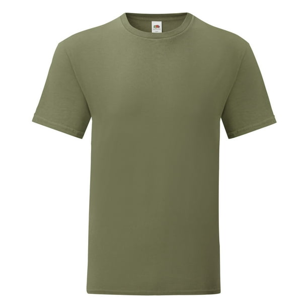 Fruit Of The Loom - Camiseta emblemática de la marca para hombre caballero (Paquete de 5) (Verde Oliva CLásico) Fruit of the Loom UTPC4369_classicolivegreen
