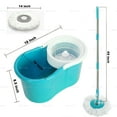 thumbnail image 3 of 3ox 360 Degree Rotating Spinning Floor Mop Bucket + 2x Microfiber Spinning Heads, 3 of 5