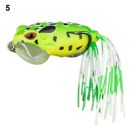 duixinghas 5.51 Silicone Double Tail 3D wear-resistant Frog Bait Fishing Lure for Bass