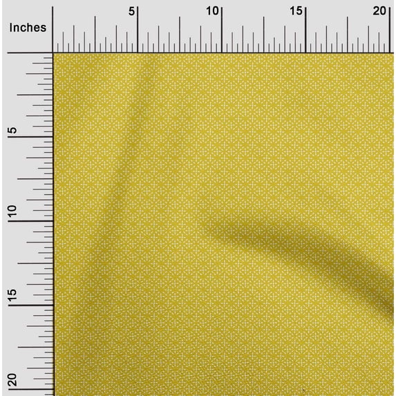 oneOone Organic Cotton Poplin Twill Fabric Shapes Geometric Sashiko Print Fabric by The Yard 42 Inch Wide