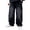 Black, variant on HXWCHs Boys Jeans Baggy Straight Leg Elastic Waist Loose Denim Pants with Pockets Black 7-8 Years