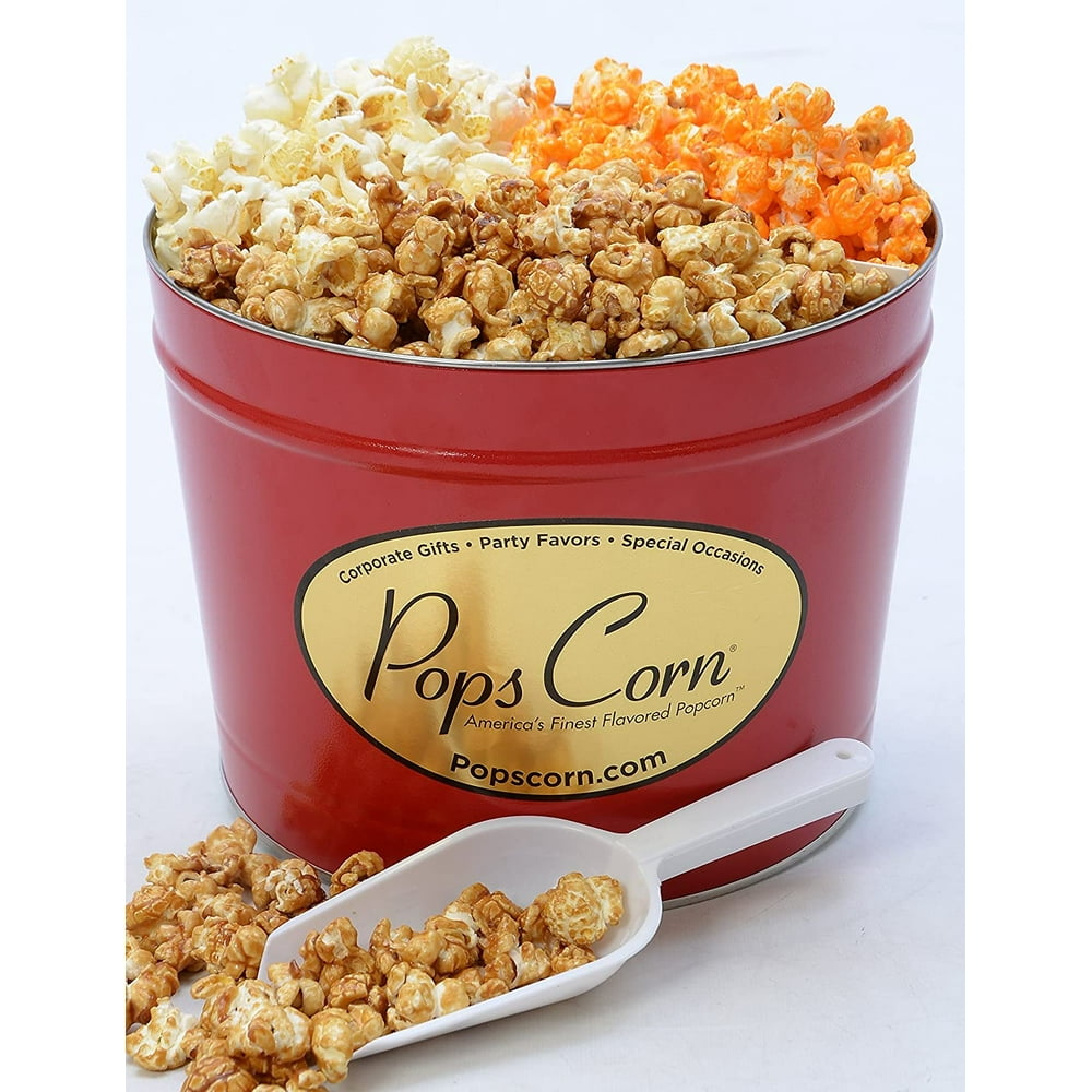 Gourmet Popcorn Tin2 LARGE GALLONS3 FLAVORSTHE PERFECT GIFT!! FREE