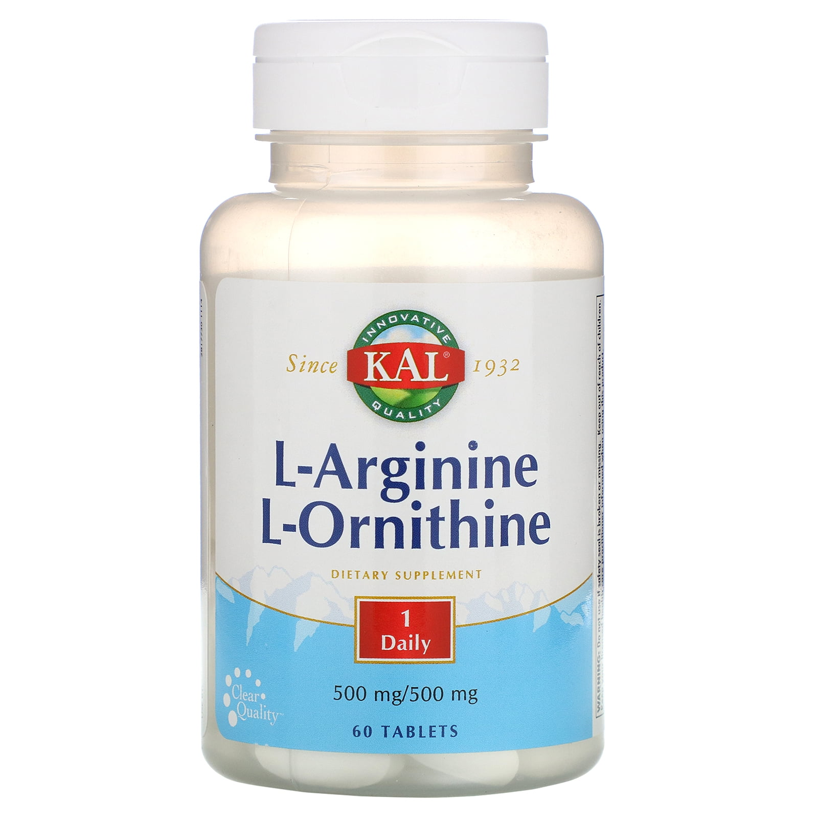 KAL LArginine LOrnithine, 500 mg /500 mg, 60 Tablets