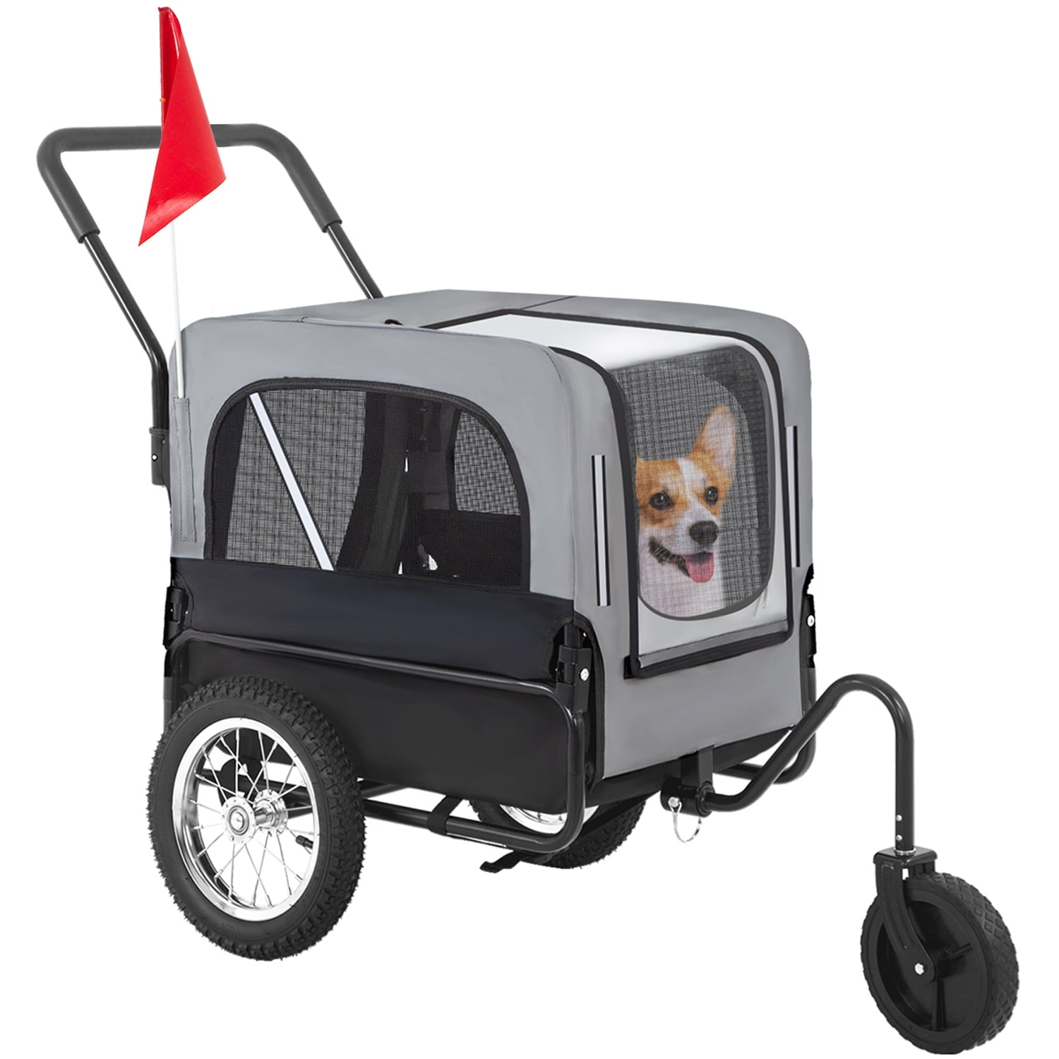 YRLLENSDAN Pet Stroller 2in1Dog Bike Trailer Dog Stroller Bicycle