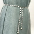 thumbnail image 4 of Eosunjian Chain Belt for Women Metallic Waist Belt Adjustable Geometric Belt Chain Gold Thin Chain Belts Versatile Summer Dress Accessories Silver, 4 of 10