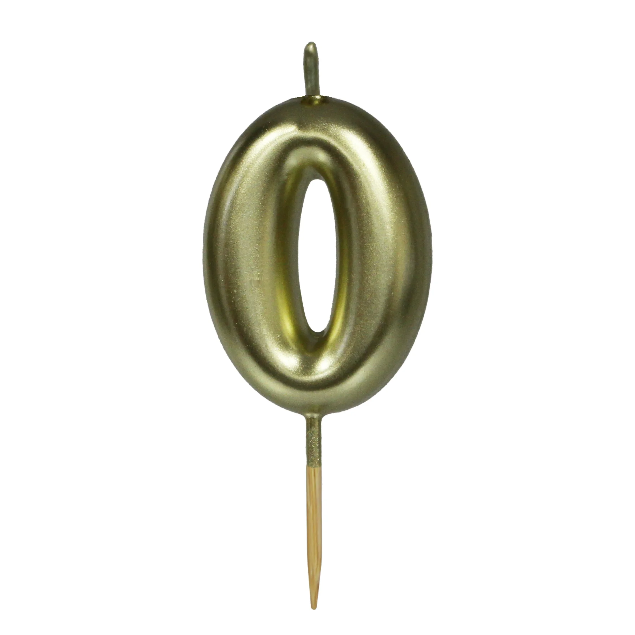 Gold Number 0 Birthday Candle, by Way To Celebrate