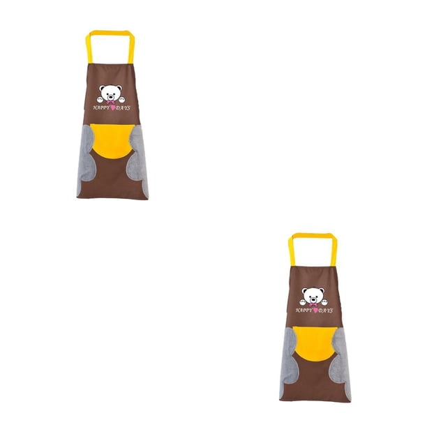 Delantal de cocina Bewildely impermeable con Toalla de mano y bolsillo Negro Rojo