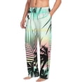 thumbnail image 2 of Balery Tropical Summer Palm print Men's Pajama Pants,Ultra Lightweight Pjs,Lounge Pant-Small, 2 of 9