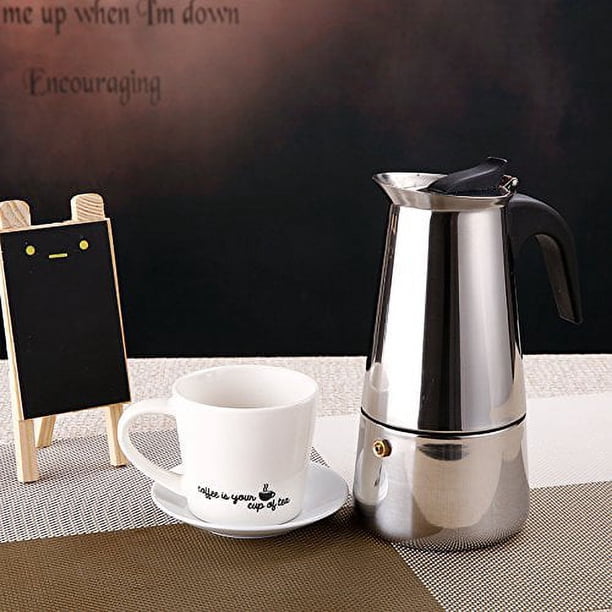 Coffee Maker,Stainless Steel,6 Cup, Size: 300ml / 6cups, Silver