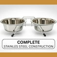 thumbnail image 3 of KITCHEN DIVA 2 Piece Pet Food Dish Set  Designed for Cats & Small Breed Dogs  Elevated Stand with Detachable 5 3/8" Bowls  Stainless Steel  Easy Clean, Dishwasher Safe, 3 of 6