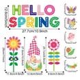thumbnail image 4 of Pegatinas de pared navideñas Huarll, 9 unidades, flores de primavera, gel grueso, mariposas, pegatinas de gel para ventanas, para niños y adultos, hogar, avión, aula, guardería, suministros para, 4 of 8