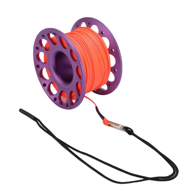 Fishing Line Reel, 30m / 98.43ft Aluminum Diving Reel Aviation Multi Purpose Finger Spool With Double Ended Hooks