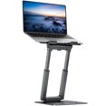 thumbnail image 1 of Ergonomic Laptop Stand For Desk, Adjustable Height, Gray Thick Aluminum Alloy Frame, Ensuring Heat Dissipation And Scratch Protection, For Broad Compatibility With Laptops 10-17, 1 of 8