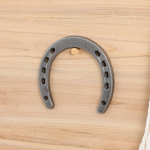 Pawsdot Plated Silver Cast Iron Horseshoe Wall Hanging Decor Unique Outdoor Metal Ornament for Home Decoration