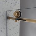 thumbnail image 2 of 6076 Brushed Gold frameless one fixed and one shifted Shower Door,70MM 304 stainless steel large pulleys with adjustable soft closing function,with nano easy cleaning,stick explosion-proof menbrance, 2 of 5