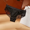 thumbnail image 6 of Hamky Womens Underwear,Cotton Underwear, Womens Transparent Lace Splicing Panties Cotton Hollow Breathable Quality,No Show Underwear,Cheeky Underwear Black L, 6 of 8