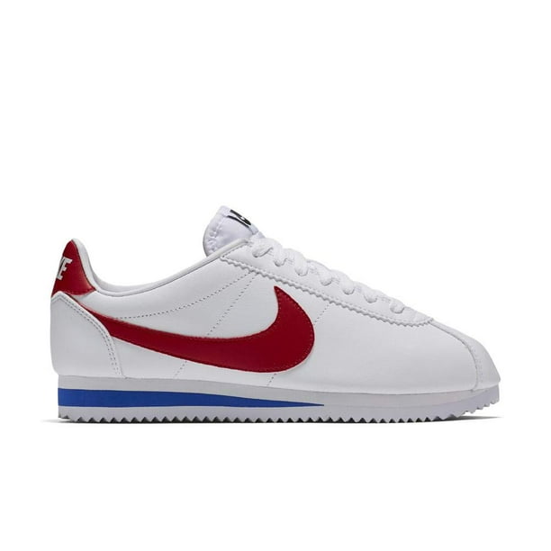 Nike Classic Cortez Leather Women's Low-Top Ladies Trainers Tennis Shoes - Black or White (White/Varsity Red/Varsity Royal, 8.5) Walmart.com