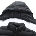 thumbnail image 3 of Men's Puffer Jacket Waterproof Winter Parka jacket Warm Thicken Ski Coat (Black, L), 3 of 6